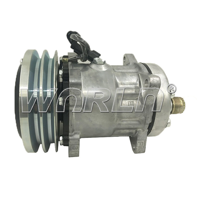 Universal Truck AC Compressor 12V Air Conditioner Pumps 7H15 2PK Untuk Caterpillar New Holland
