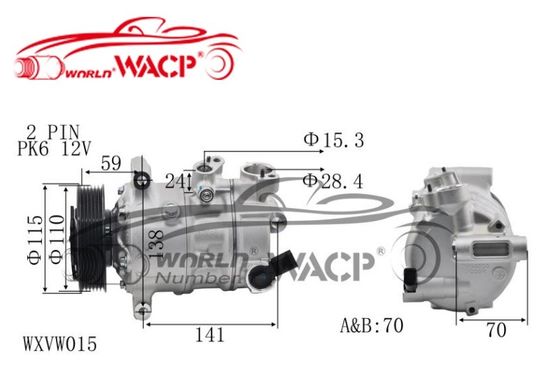 5N0820803 5N0820803C Kompresor AC Mobil Untuk VW Golf7 Untuk Audi A3 Untuk Skoda Fabia Untuk Kursi WXVW015