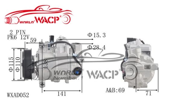 6SEU Mobil AC Kompresor 8K0260805J 2483001600 Untuk Audi A4/A5/A6/Q5 2003-2017 WXAD052