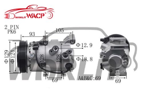 Kompresor AC mobil 97701F2500 Untuk Hyundai Elantra Untuk Cerato/Verna Untuk Kia Soul Untuk Forte Untuk ProCeed WXHY035